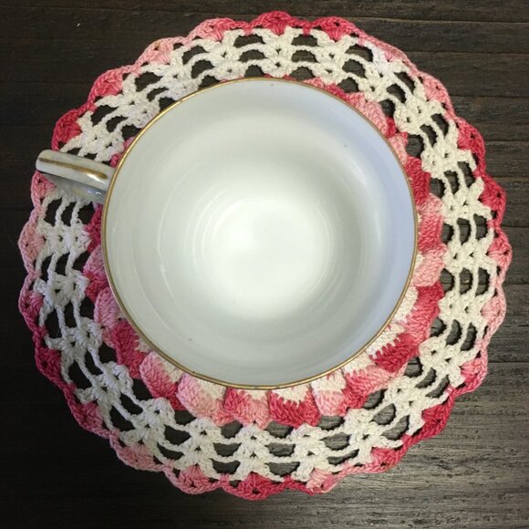 Diamond Iridescent Opalescent Korean Fine China Porcelain Teacup & Saucer - Picture 10 of 11